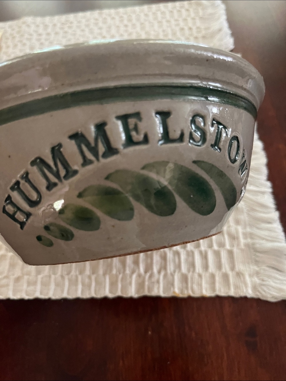 Hummelstown Green and Gray Stoneware Vase - Picture 2 of 6